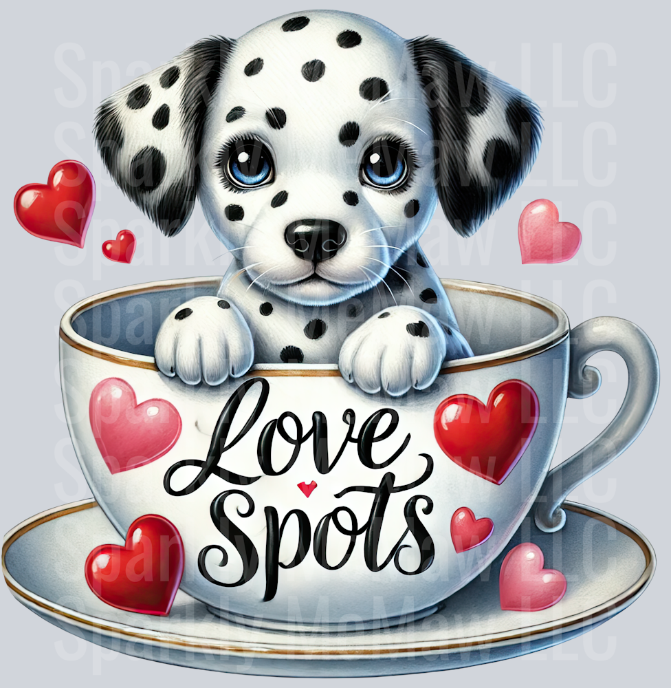 Valentines Cup Puppy 28 UV DTF Decal