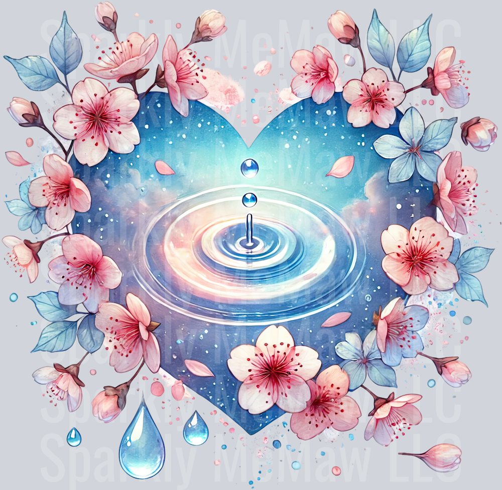 31 April Showers UV DTF Clip art Decal
