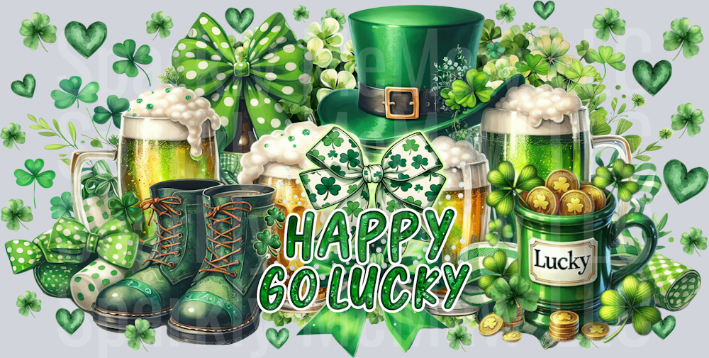 Happy Go lucky 16 oz glass can