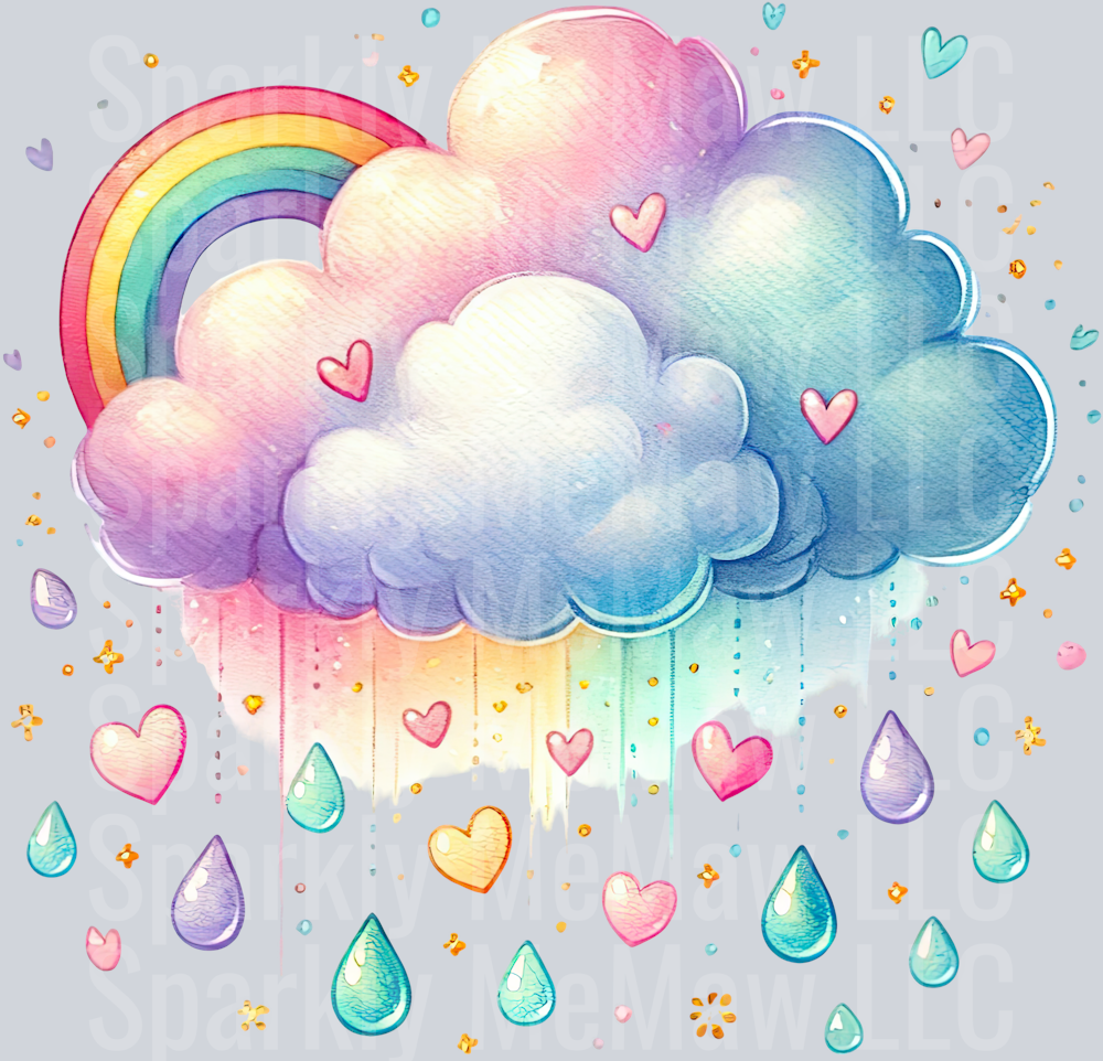 2 April Showers UV DTF Clip art Decal