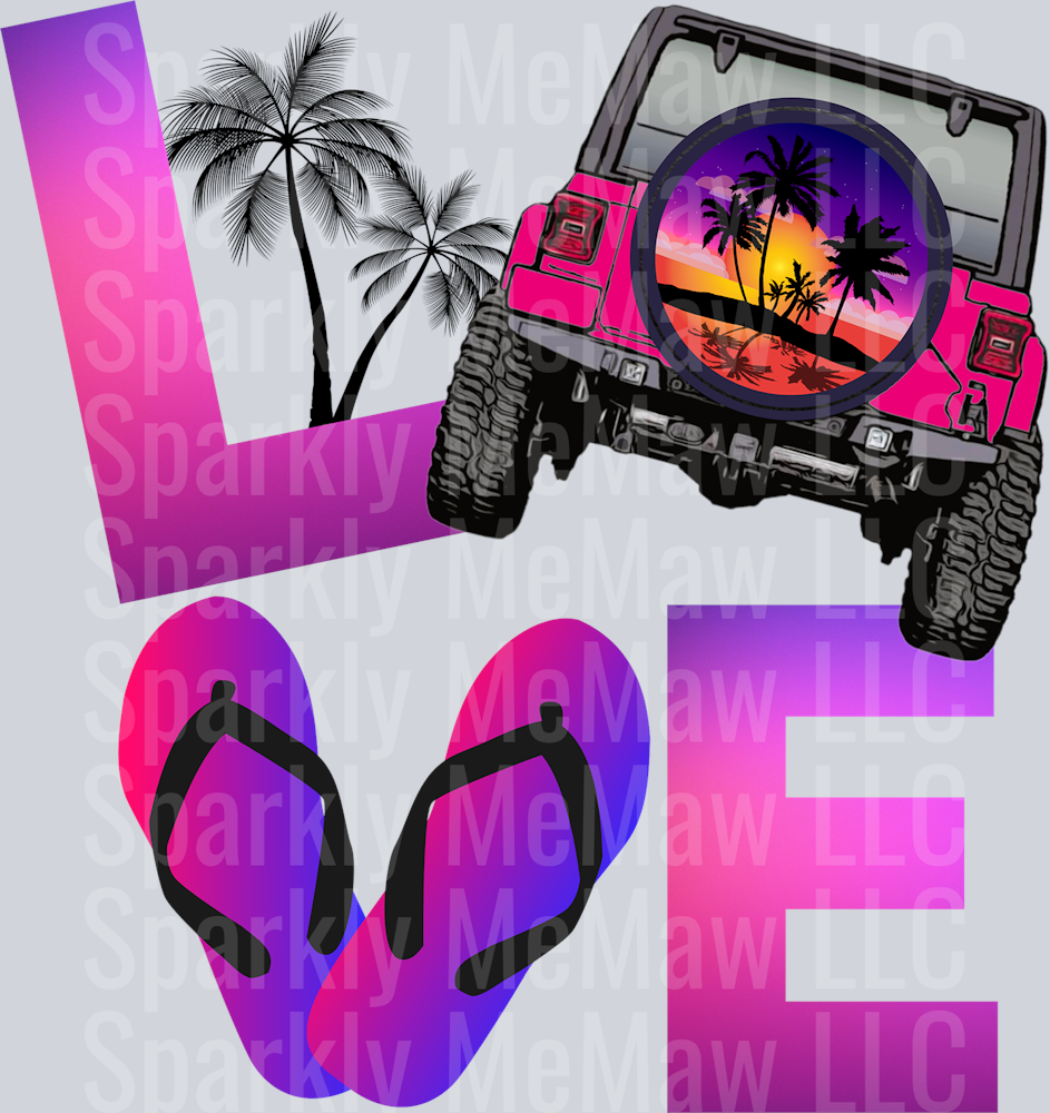 Pink Off Road UV DTF Decal