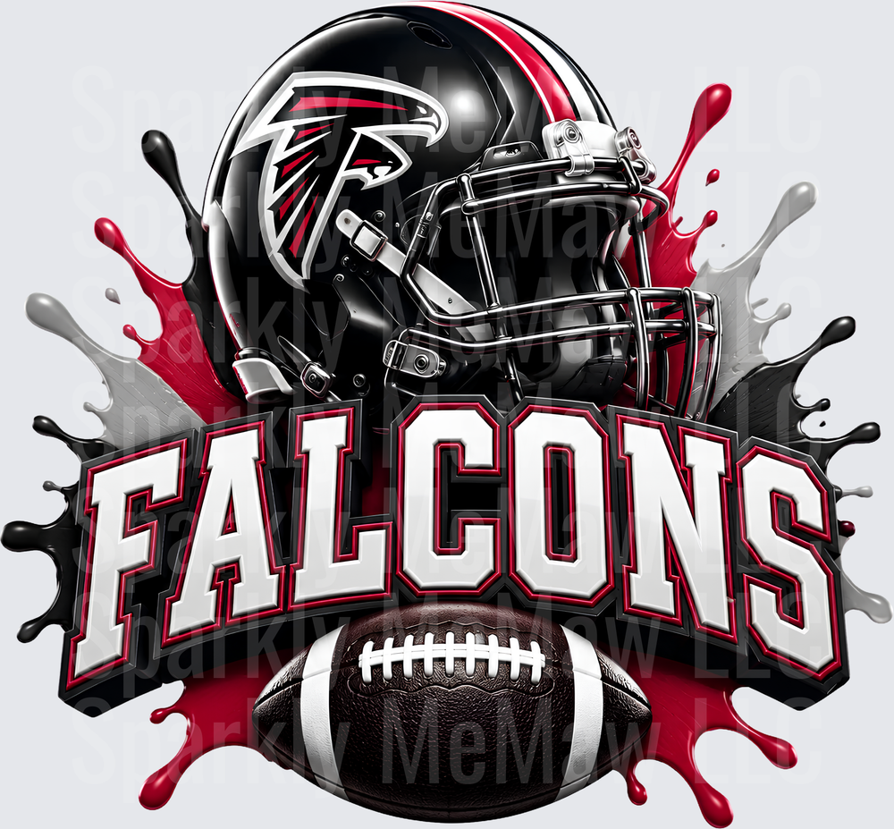 Atlanta Falcons Helmet Splash UV DTF Decal
