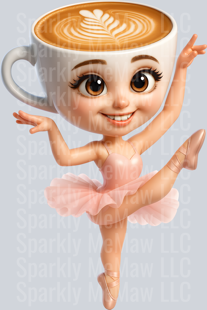 Ballerina Cappuccina Brain Rot UV DTF Decal