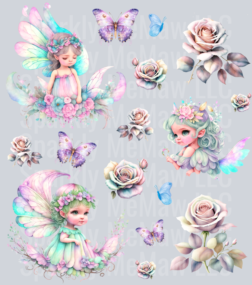 Pastel Fairy UV DTF Element Sheet
