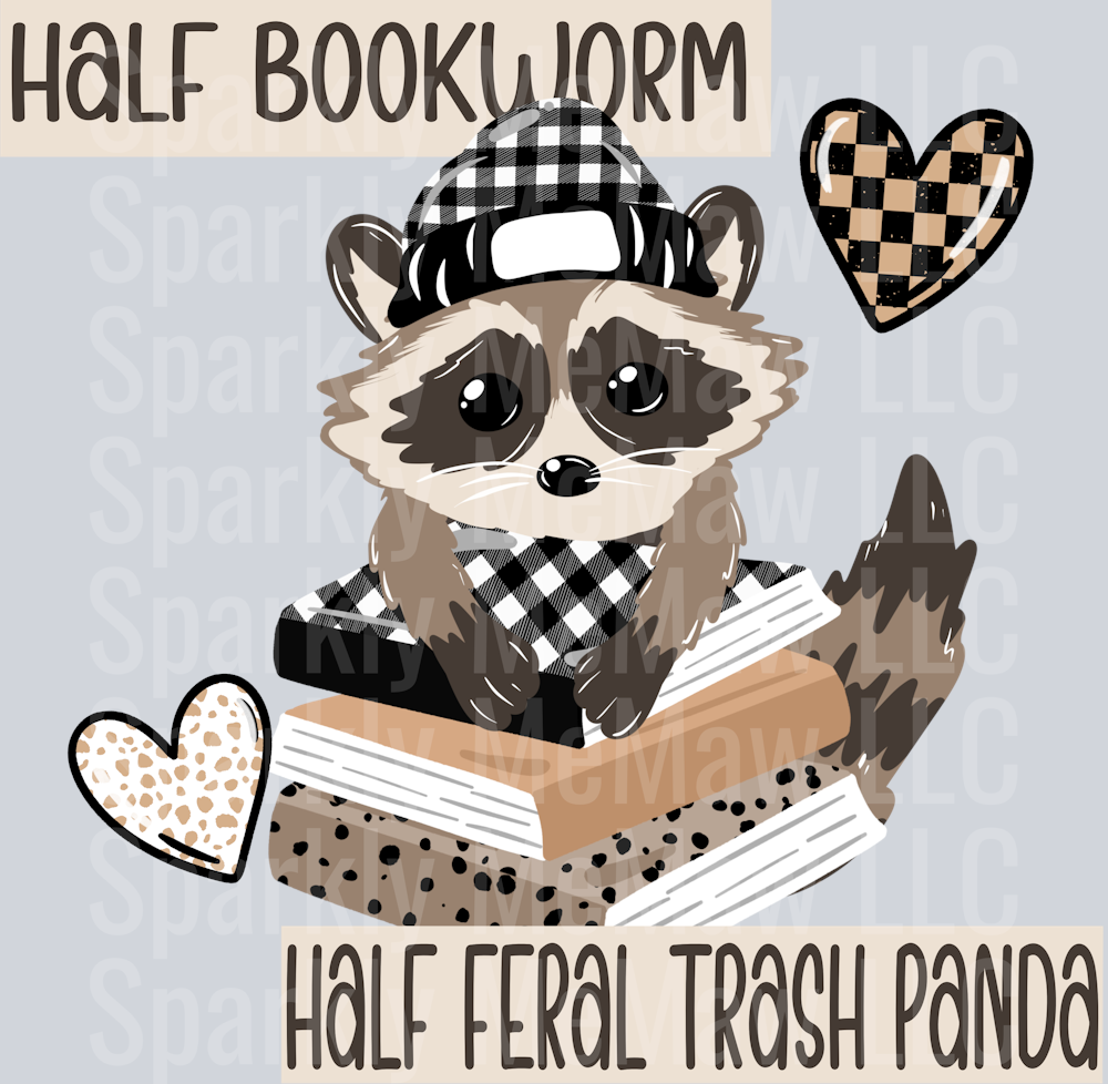 Half_Bookworm DTF Transfer (Fabrics Only)