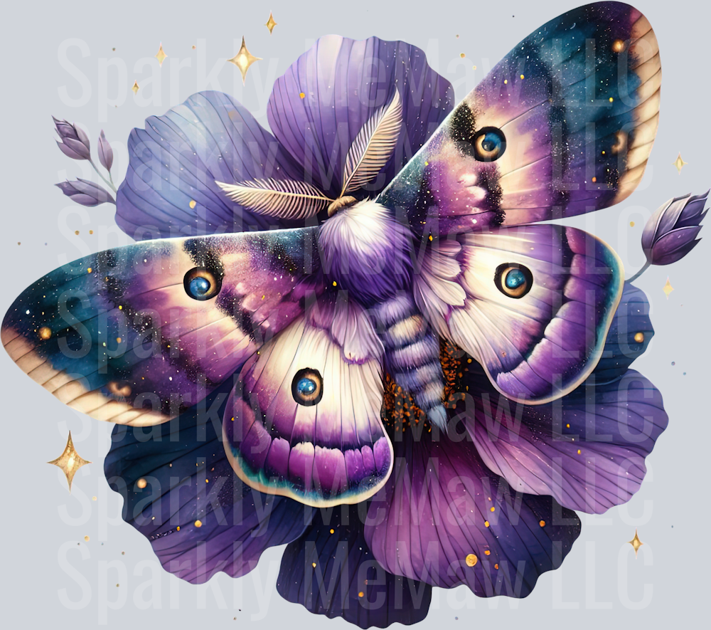 38 Nocturne Moth ClipArt Decal
