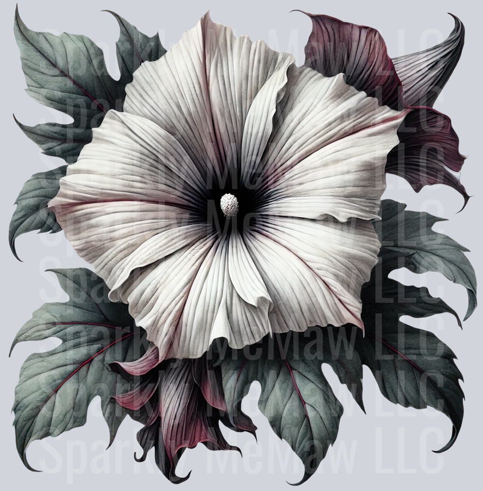 8 Gothic Flowers Clip Art UV DTF Decal