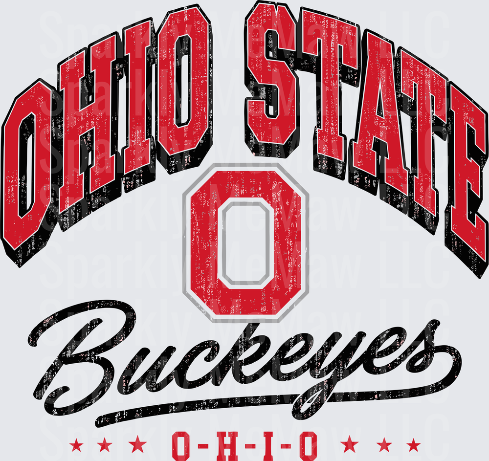 Ohio State Buckeyes Vintage UV DTF Decal