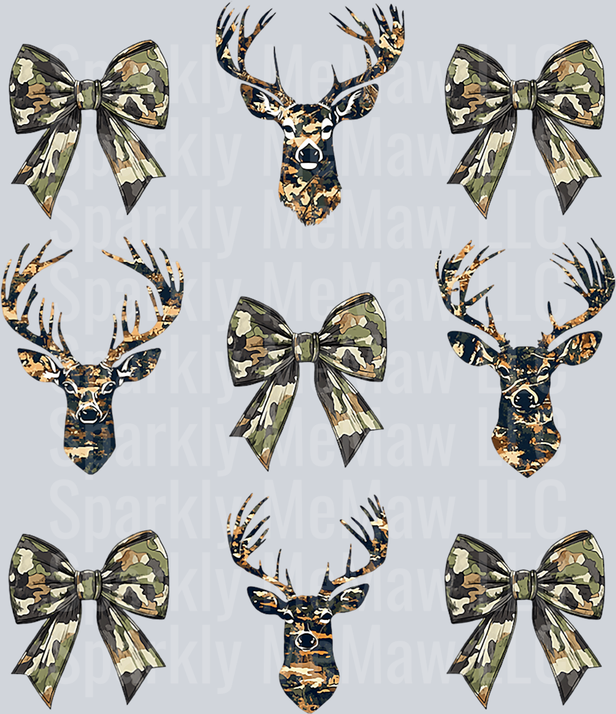 Camo Deer UV DTF Element Sheet
