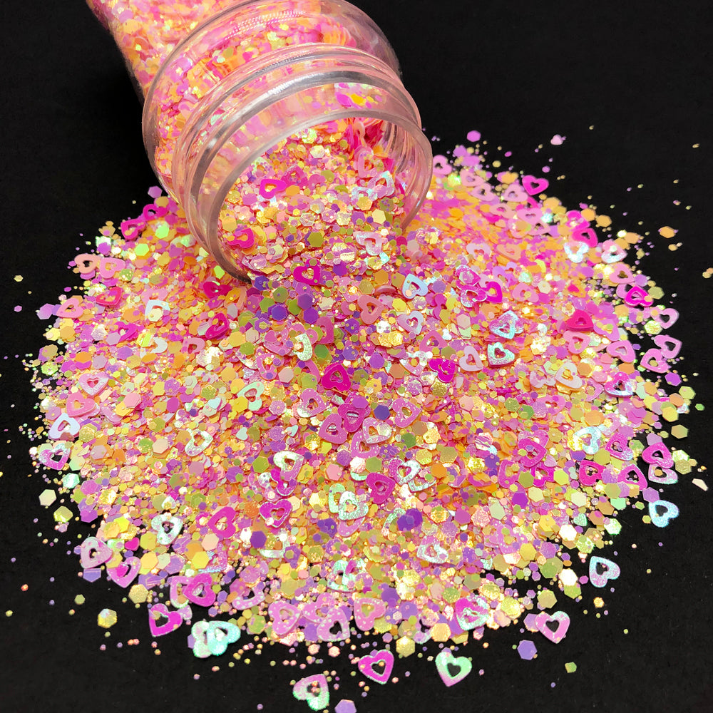 Beloved Chunky Glitter Mix with Heart Shapes