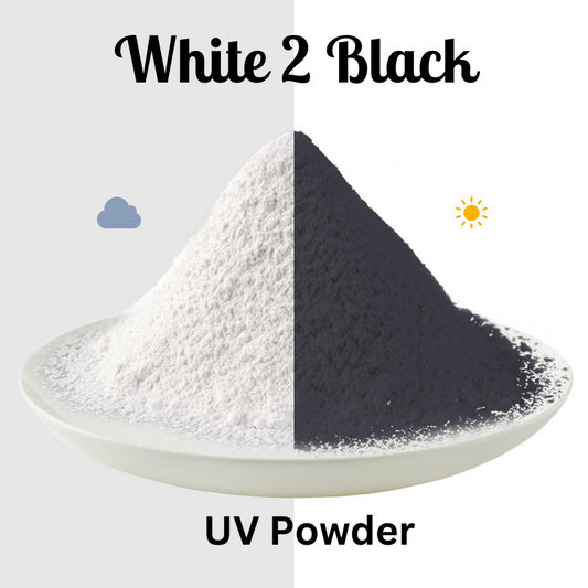 Sun UV Activated Photochromic Powder Pigment WHITE changing to Black