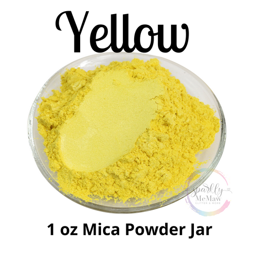 Yellow SMM Mica Powder 1 oz Jar