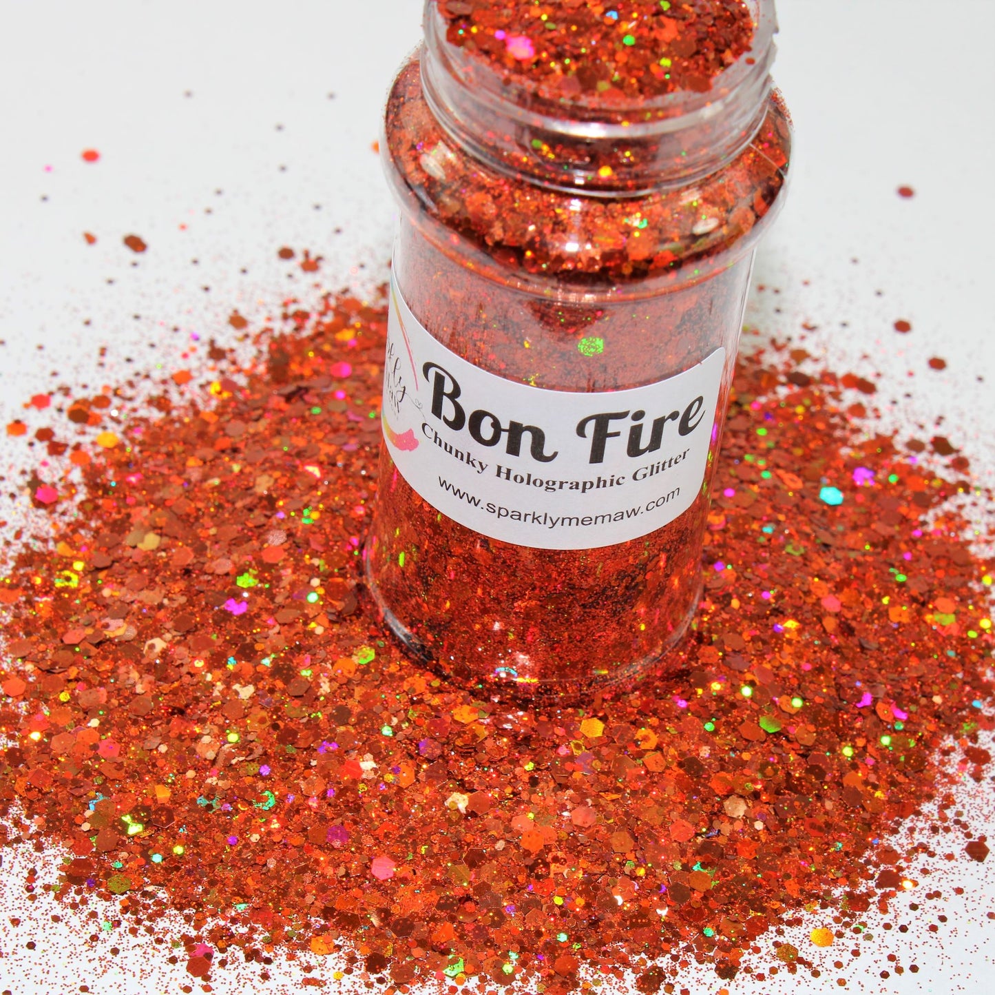 Bon Fire Chunky Full coverage Rainbow Holographic Glitter
