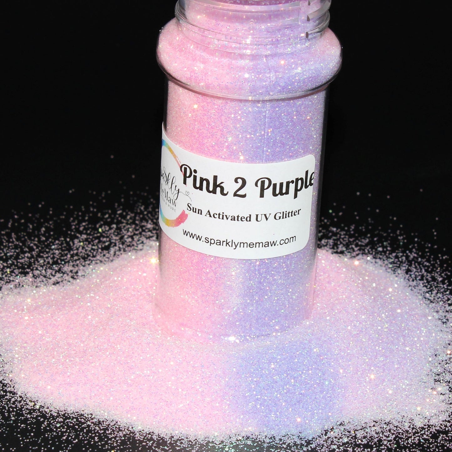 Pink to Purple Sun Activated UV Color Changing Glitter