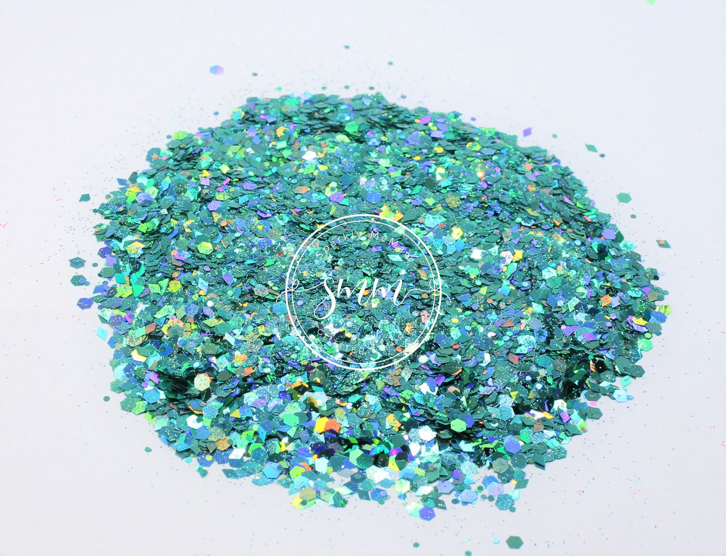 Teal Me I'm Pretty ultra Holographic chunky