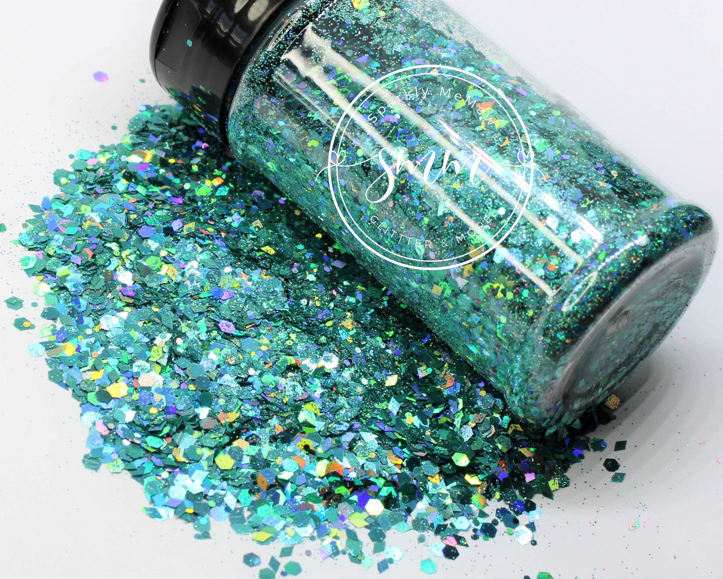 Teal Me I'm Pretty ultra Holographic chunky