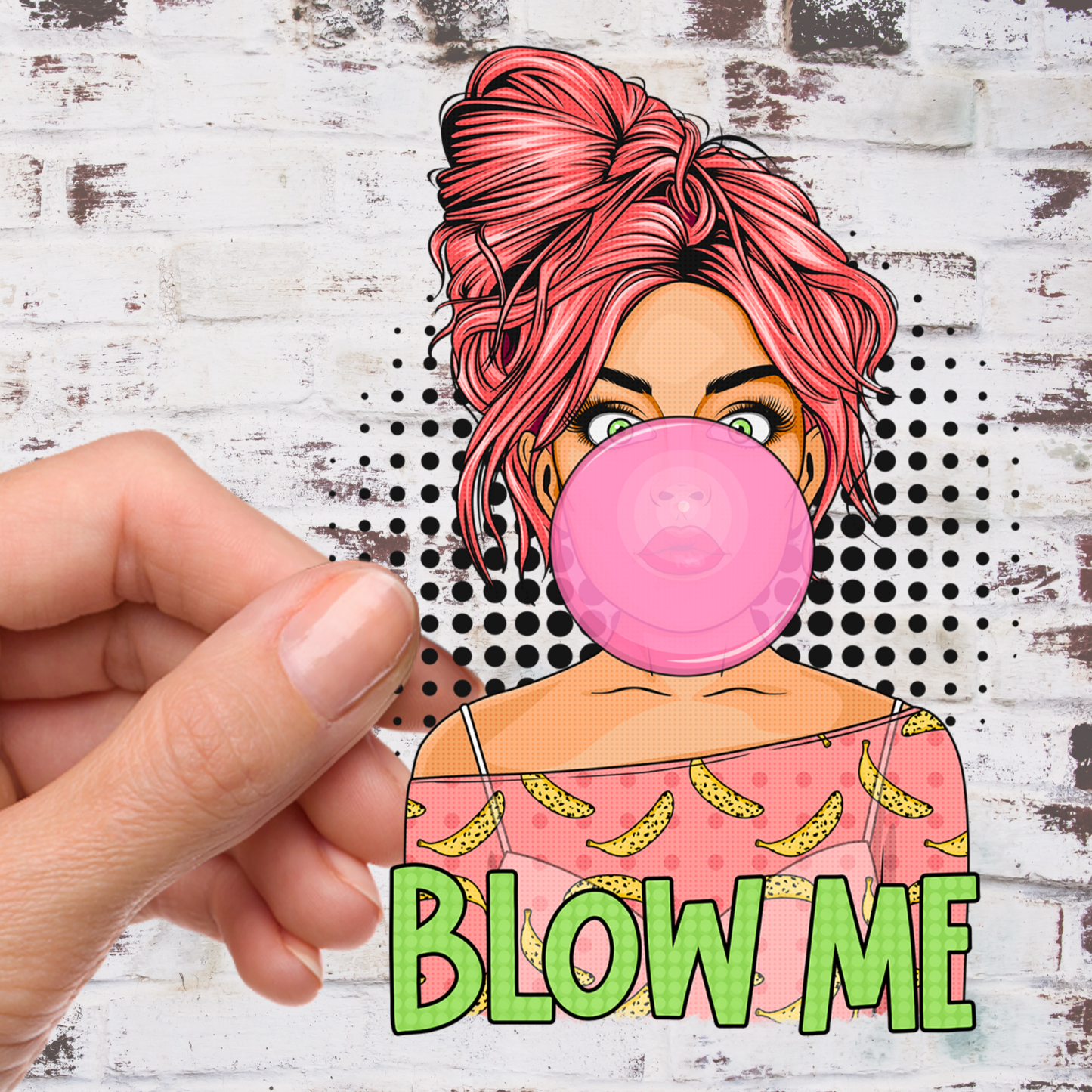 Blow Me Version #2 UV Decal 4 inches H