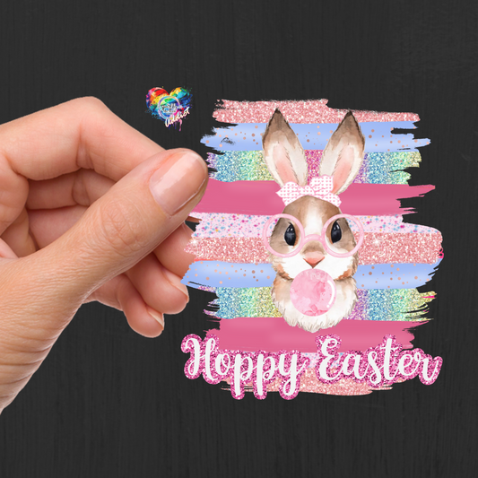 Happy Easter Glitter BG UV DTF Decal