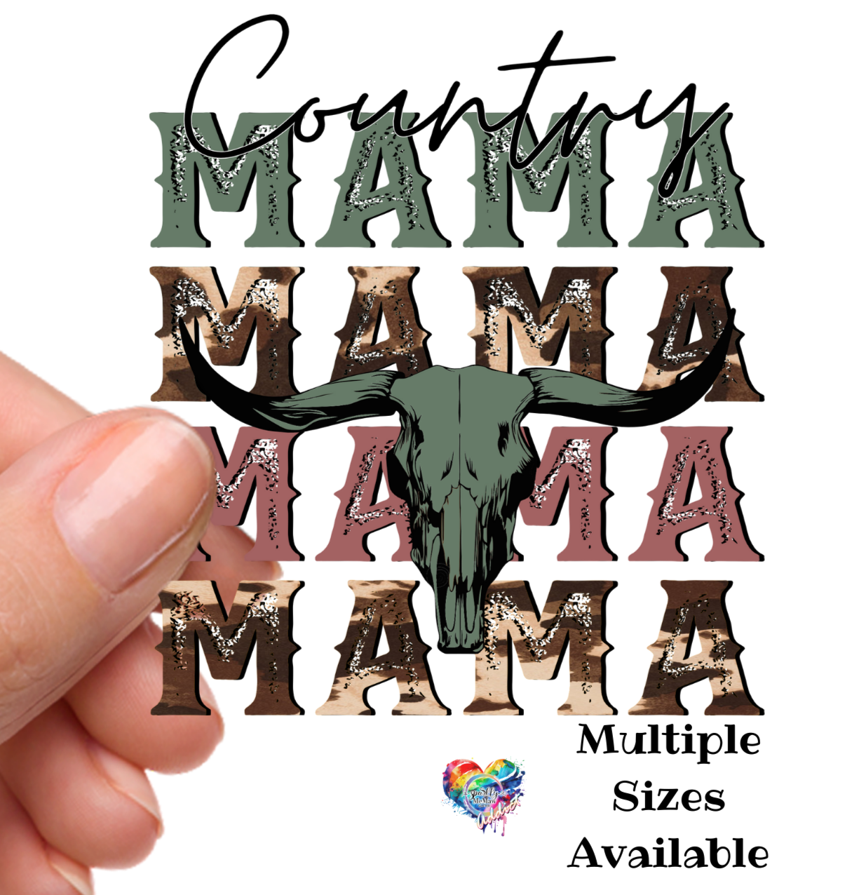 Country Mama (Green) UV DTF Decal
