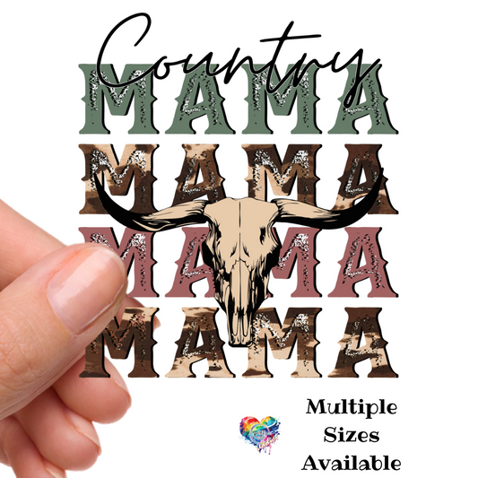 Country Mama (Tan) UV DTF Decal