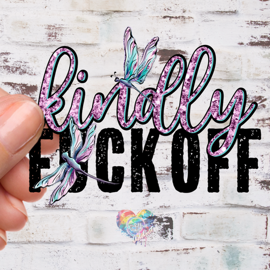 Kindly F* OFF Censored UV 3.5 Inch Decal