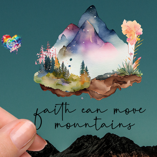 Faith Can Move Mountains UV DTF Decal