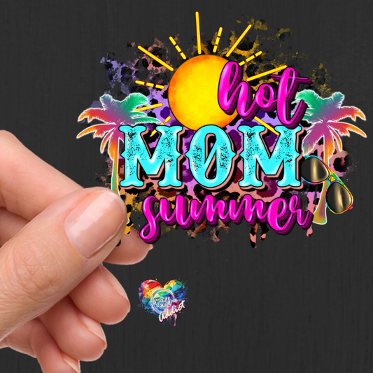 Hot Mom Summer UV DTF Decal