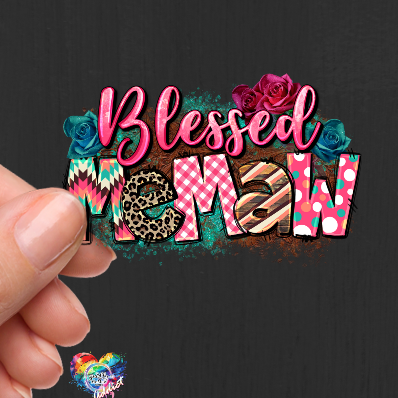 Blessed MeMaw XLarge UV DTF Decal
