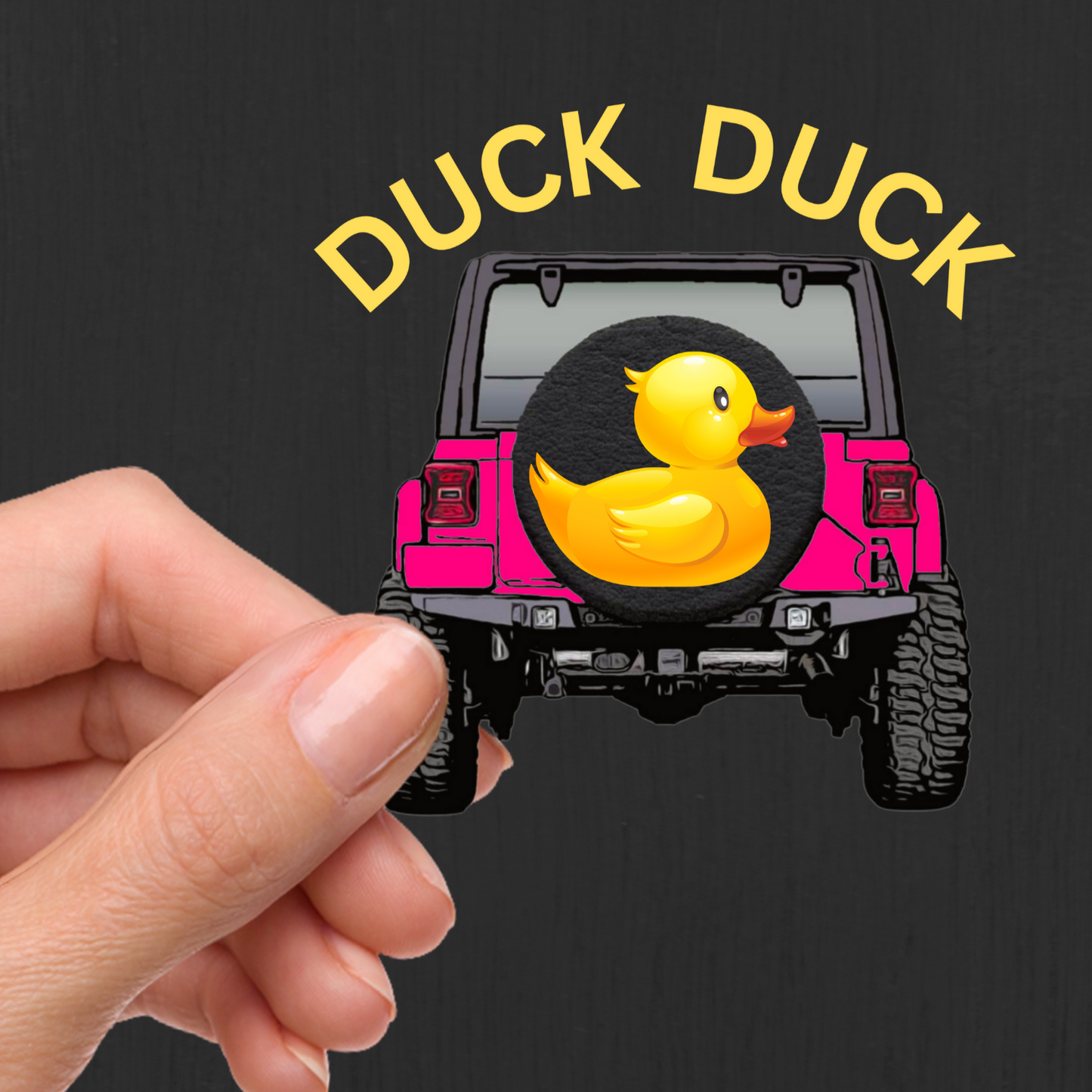 Pink Duck Duck UV DTF Decal