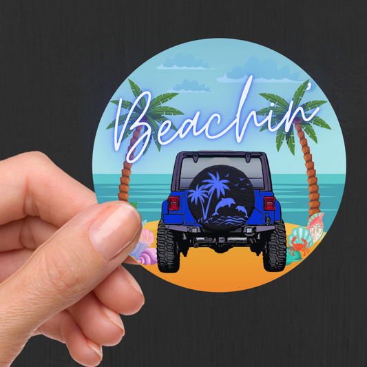 Beachin Blue UV DTF Decal