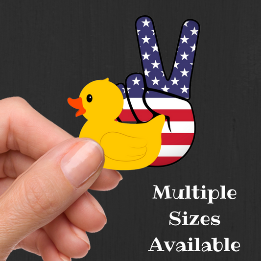 Peace Duck UV DTF Decal