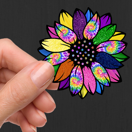 Colorful Sunflower UV DTF Decal