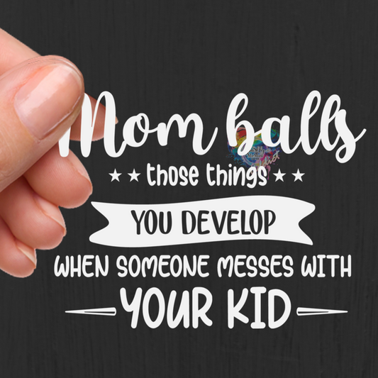 Mom Balls UV 3.5 inch Decal