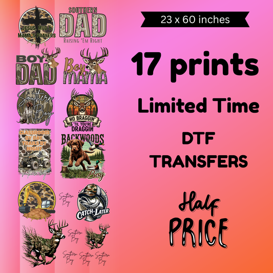 Camo Boy (For Fabrics Only) Gang Sheet 5 Foot