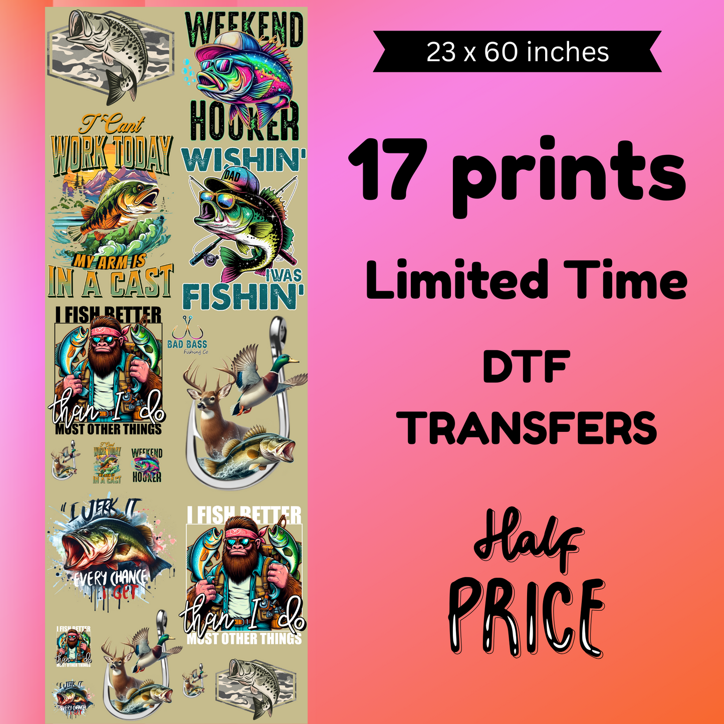 Weekend Hooker  (For Fabrics Only) Gang Sheet 5 Foot