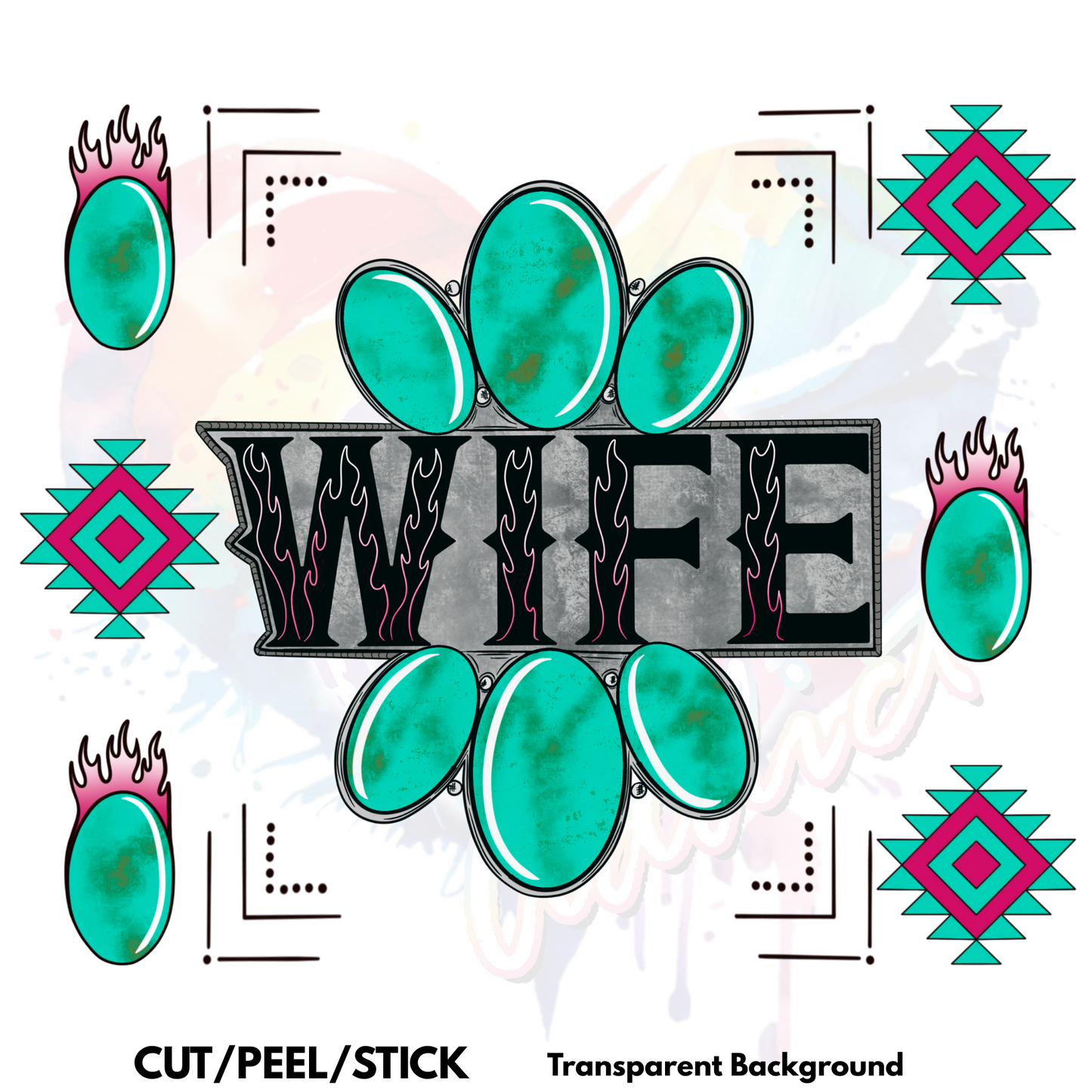 Wife   UV DTF Multiple Sized Wraps (16 oz, 20 oz, 20 oz skinny , 40 oz) (Copy)