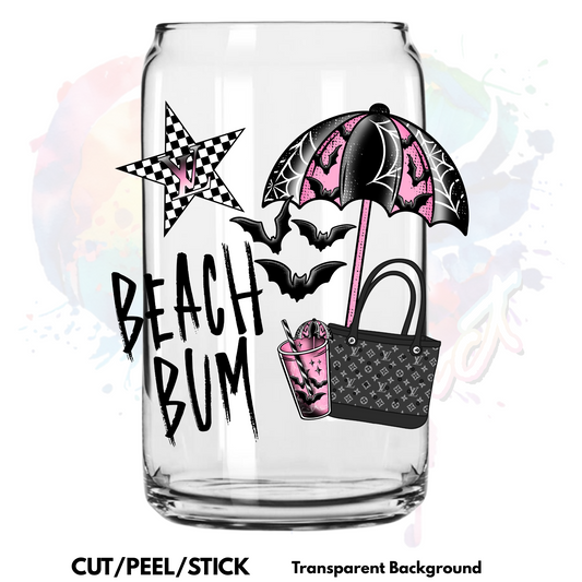 Beach Bum UV DTF Decal