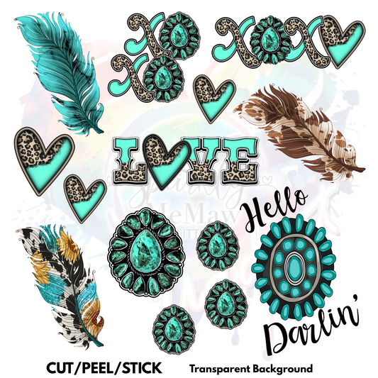 Hello Darlin  UV DTF  Sheet 7x7