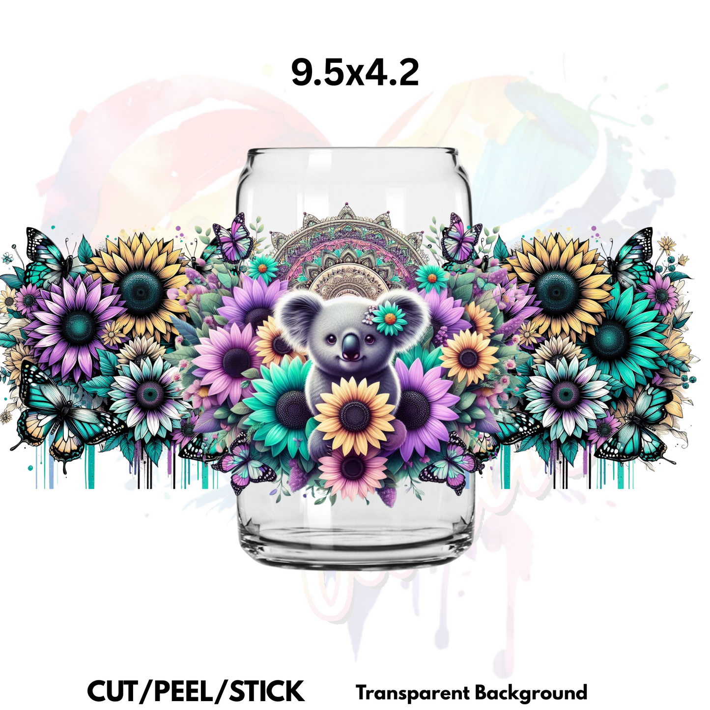 Koala Flowers UV  DTF  Wrap