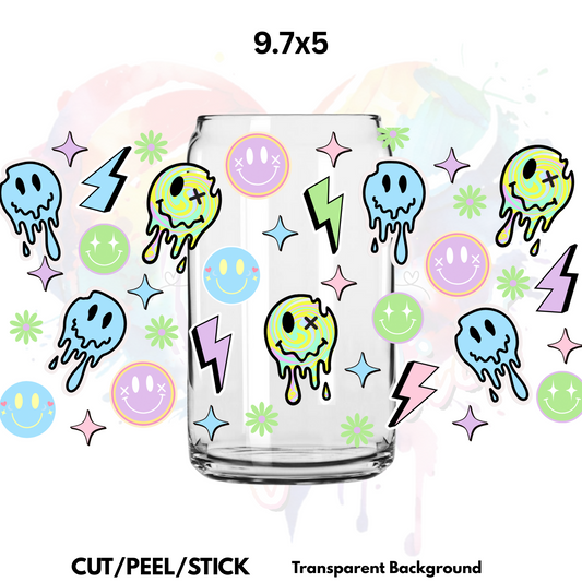 Trippy Smiles UV  DTF  Wrap