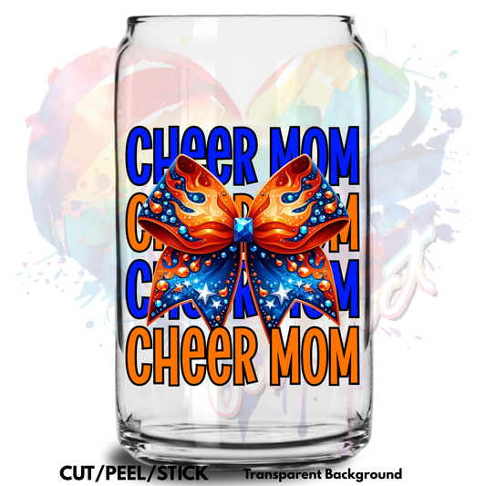 Cheer Mom Flames  UV DTF Decal