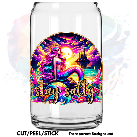 Stay Salty Mermaid UV DTF Decal