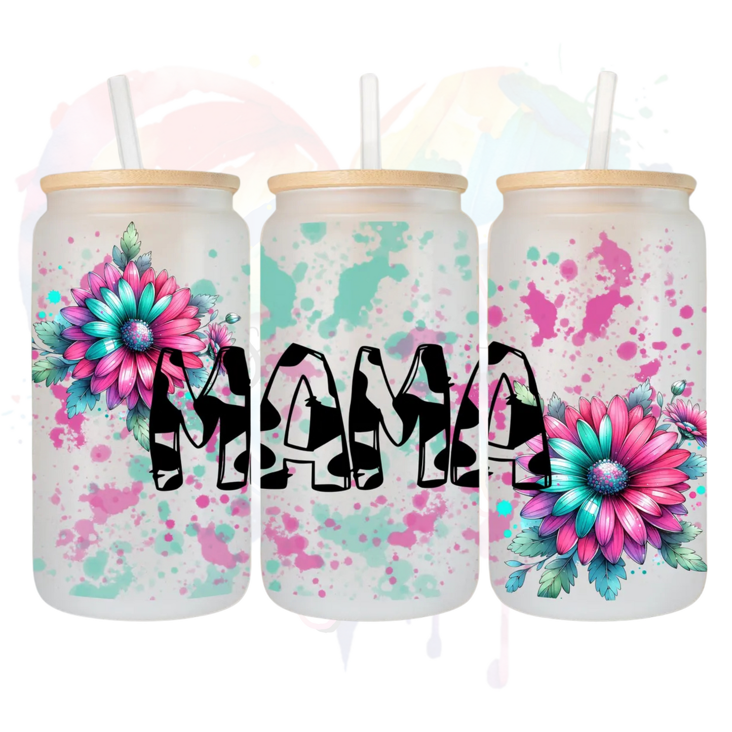 Mama Cow Print UV DTF 16 oz Wrap