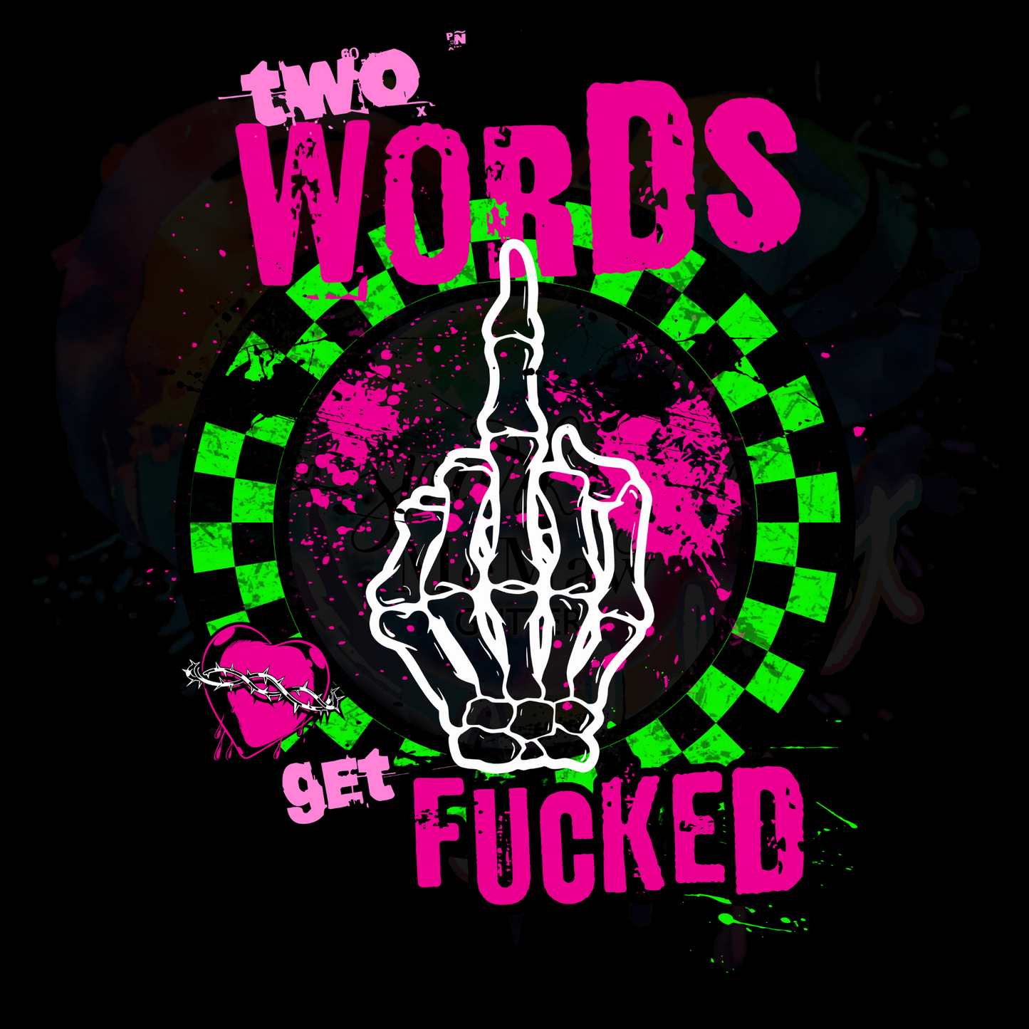Two Words UV DTF Decal
