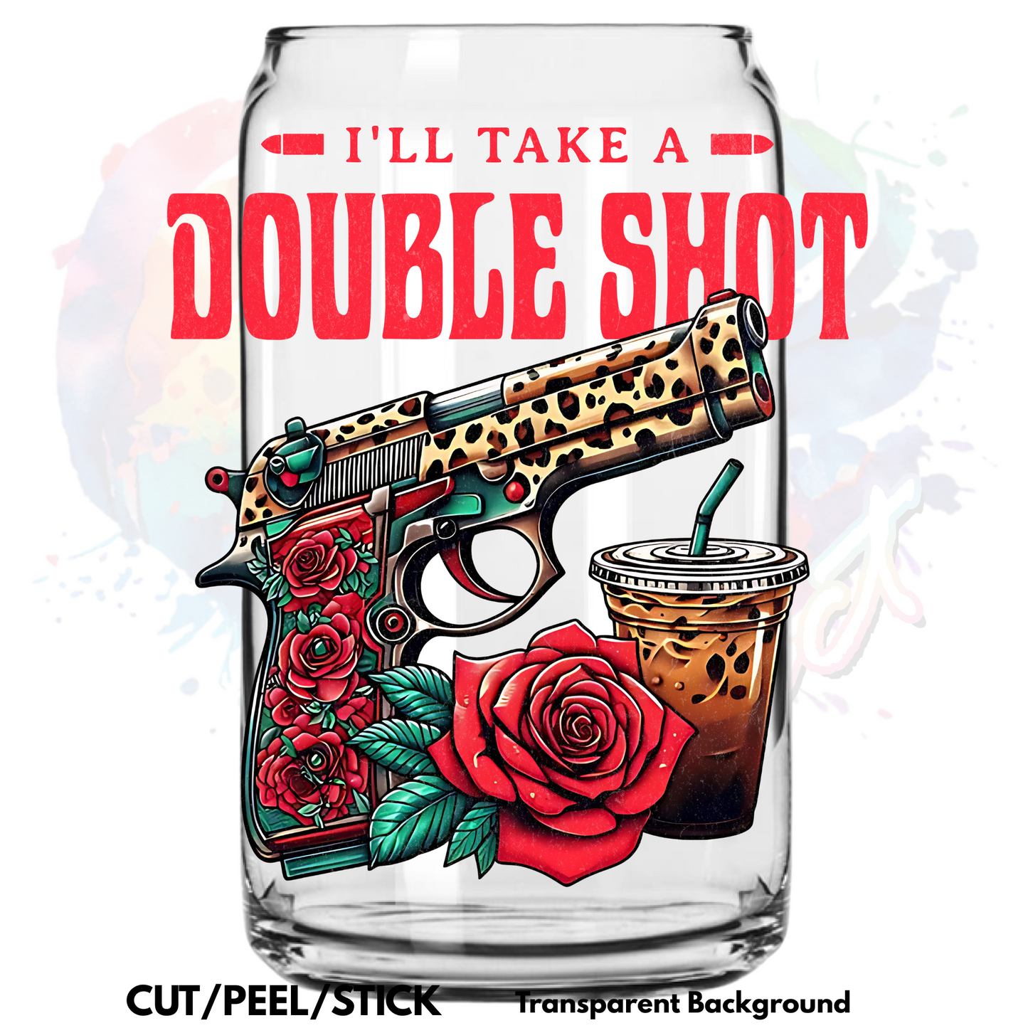 Double Shot Red UV DTF Decal