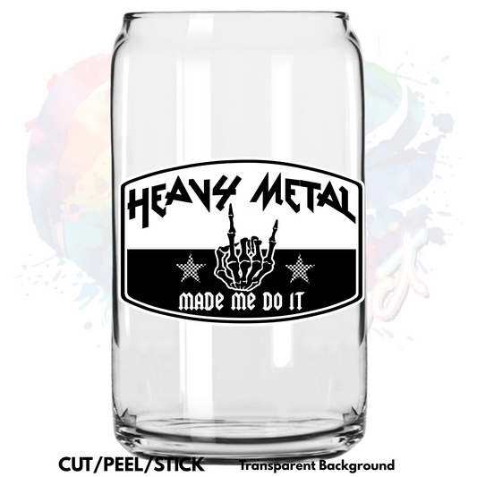 Heavy Metal UV DTF Decal (in width)