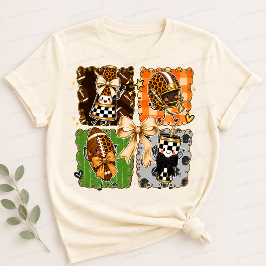 Cute Football Kawaii Characters Bundle DTF Transfer