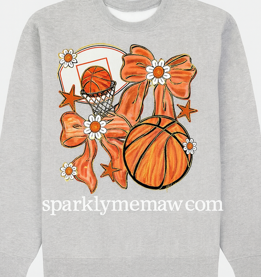 Brushstroke basketball coquette DTF Transfer (Fabrics Only)