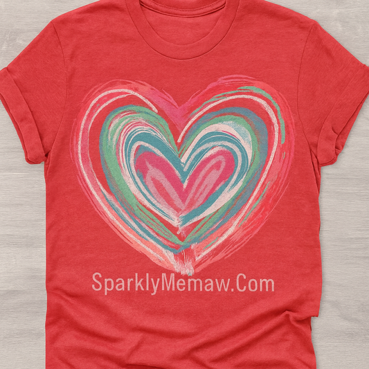 Hand drawn Heart DTF Transfer (Fabrics)