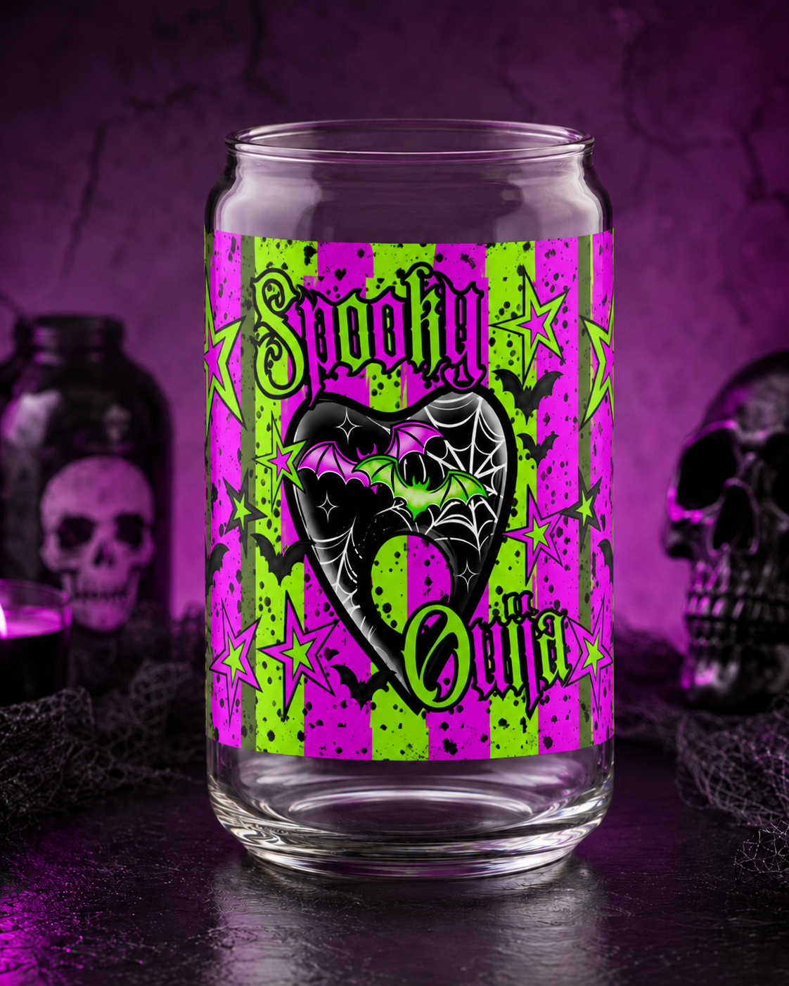 Spooky ouijja UV DTF 16 oz Wrap